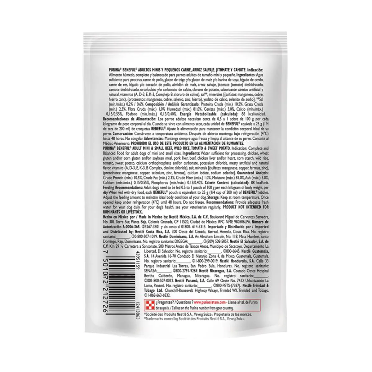 BENEFUL MiniS Adulto Car Arroz Tom Camote 100 g