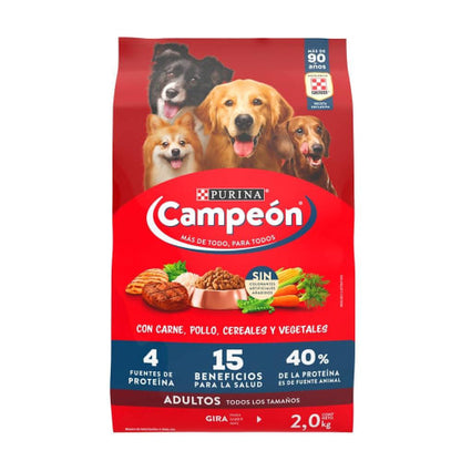 CAMPEON Adulto Todo Tamaño Carne 2 kg