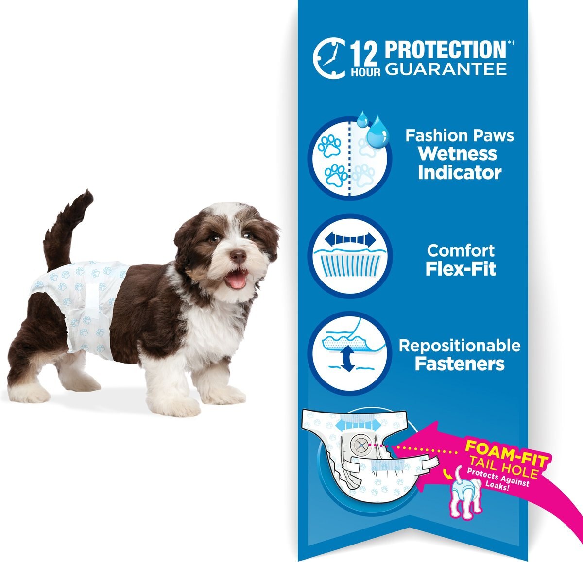 Wee Wee Pañales con indicador de humedad para perro X-Chico