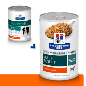 Hill's Prescription Diet w/d Alimento Húmedo para Perros Bajo en Grasa Diabético-Gastrointestinal (lata de 370 gr)