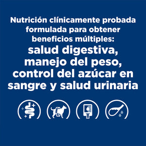 Hill's Prescription Diet w/d Alimento Húmedo para Perros Bajo en Grasa Diabético-Gastrointestinal (lata de 370 gr)