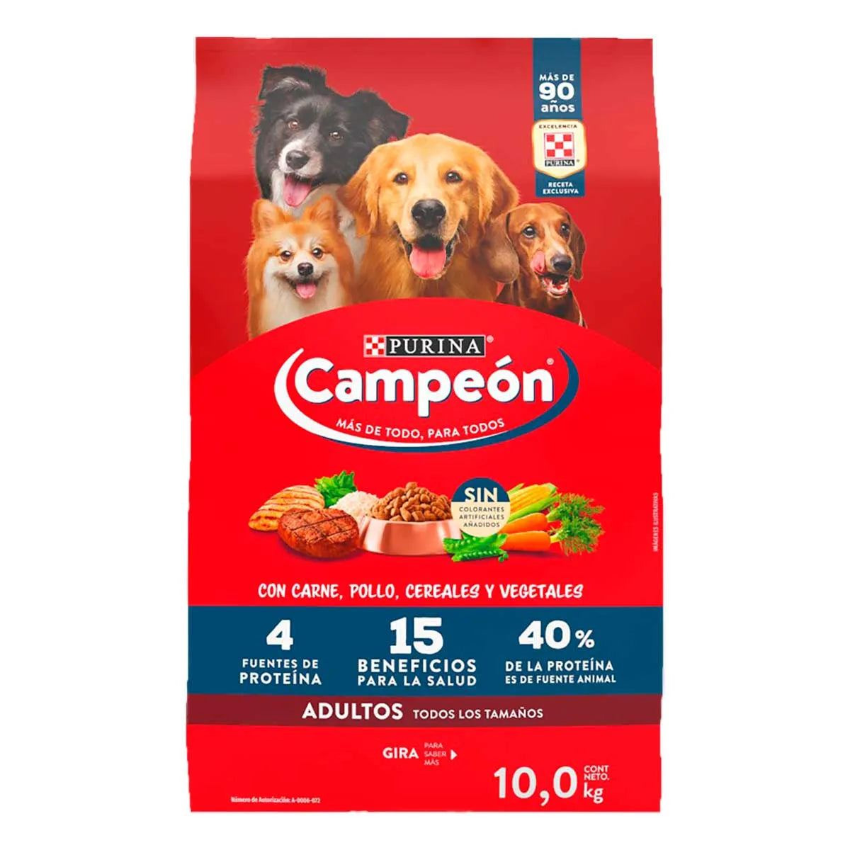 CAMPEON Adulto Todo Tamaño Carne 10 kg