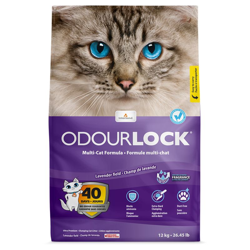 Intersand Arena aglutinante de arcilla Odour Lock aroma lavanda para gato