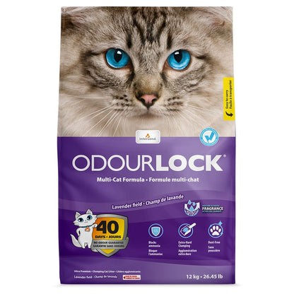 Intersand Arena aglutinante de arcilla Odour Lock aroma lavanda para gato