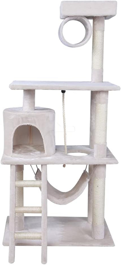 Fancy Pets Mueble/Rascador Marcella para Gato con Casa, Túnel y Mecedora