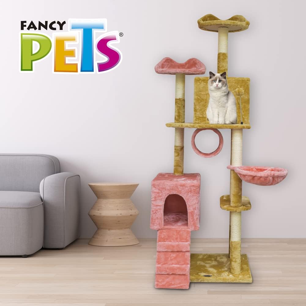Fancy Pets Mueble/Rascador para Gato Guiza de 175 Centímetros de Altura - Petopia
