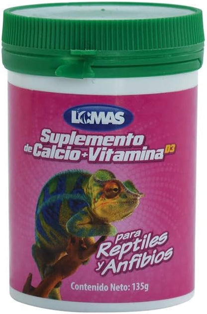 Lomas, Suplemento de Calcio con Vitamina D3 Para Reptiles 135 gr