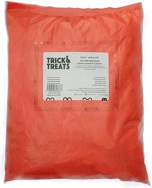 Trick & Treats Stay! - Galletas con Sabor a pay de manzana (tortuga), 1 Kilo para Perros - Petopia
