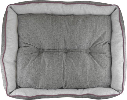 Fancy Pets Cama Chesney para Perro, Resistente, Cojín Removible, Suave y Cómoda, Base impermeble, Fácil de Lavar, Color Gris - Petopia