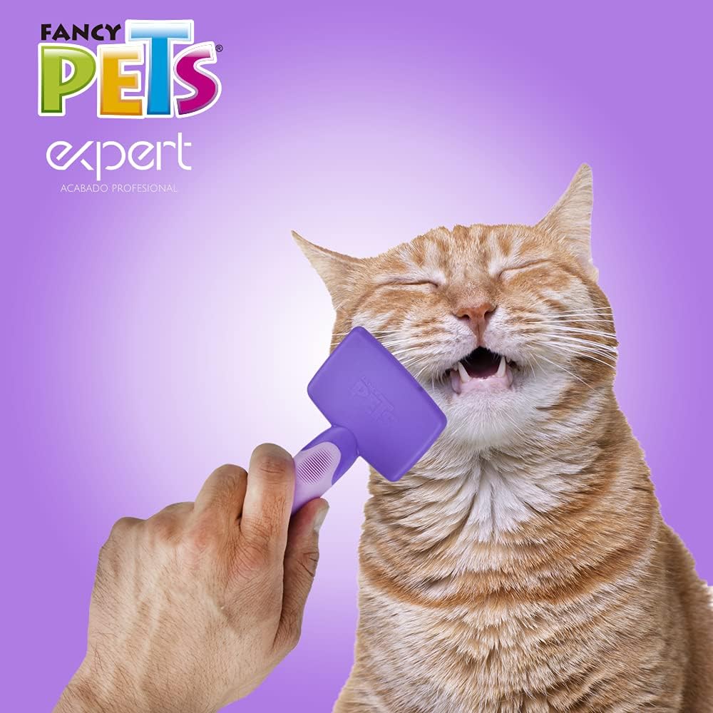 Fancy Pets Expert Cepillo con Puntas Redondeadas Expert para Gato Rosa con Morado - Petopia