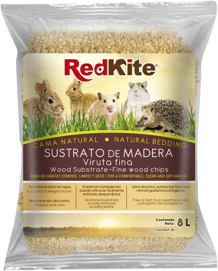 RedKite Sustrato de Madera Fina para Pequeños Roedores Rinde 8 litros