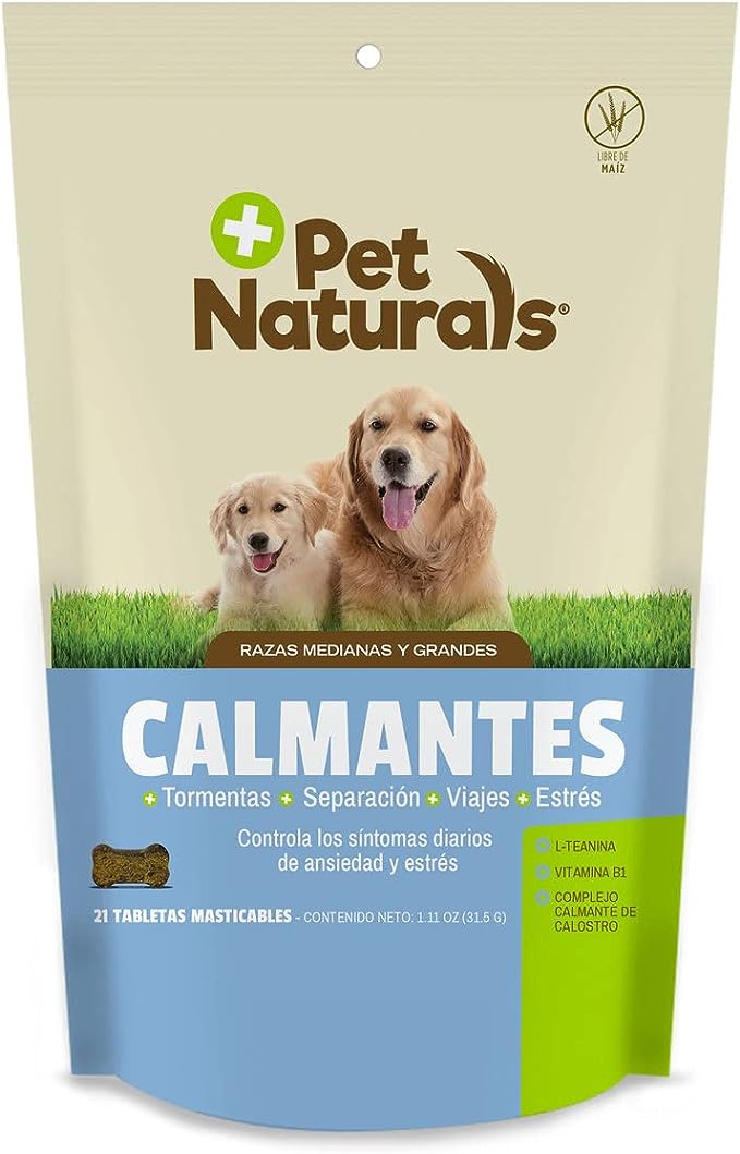 Pet Naturals Calmantes Naturales para Perros, Razas Medianas y Grandes - Petopia