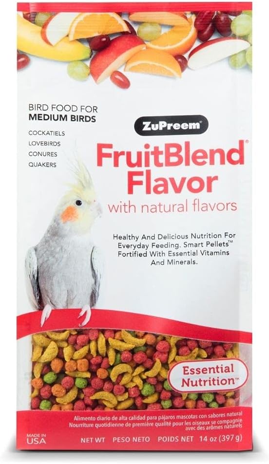 ZuPreem FruitBlend Sabores Naturales de Frutas Para Cacatúa Ninfa