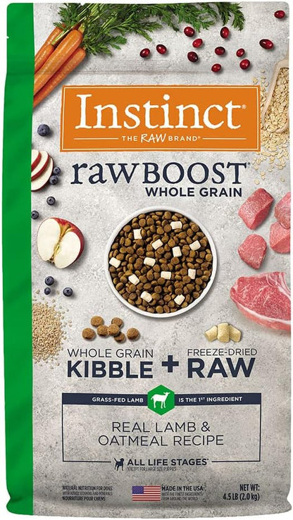 Instinct Raw Boost Cordero con Carne Cruda con Granos y Arroz Integral (Perros) - Petopia