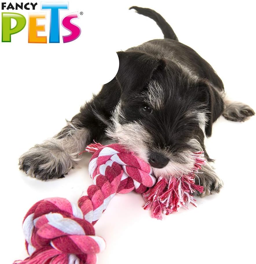 Fancy Pets Juguete Mordedor Hueso de Hilo para Perro, Varios Colores Extra chico - Petopia
