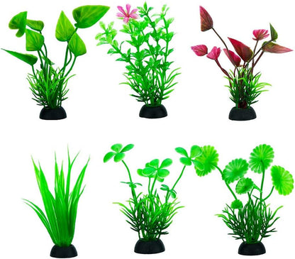 Lomas, Plantas de Plástico para Acuario (6 piezas)