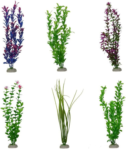 Lomas, Plantas de Plástico para Acuario (6 piezas)
