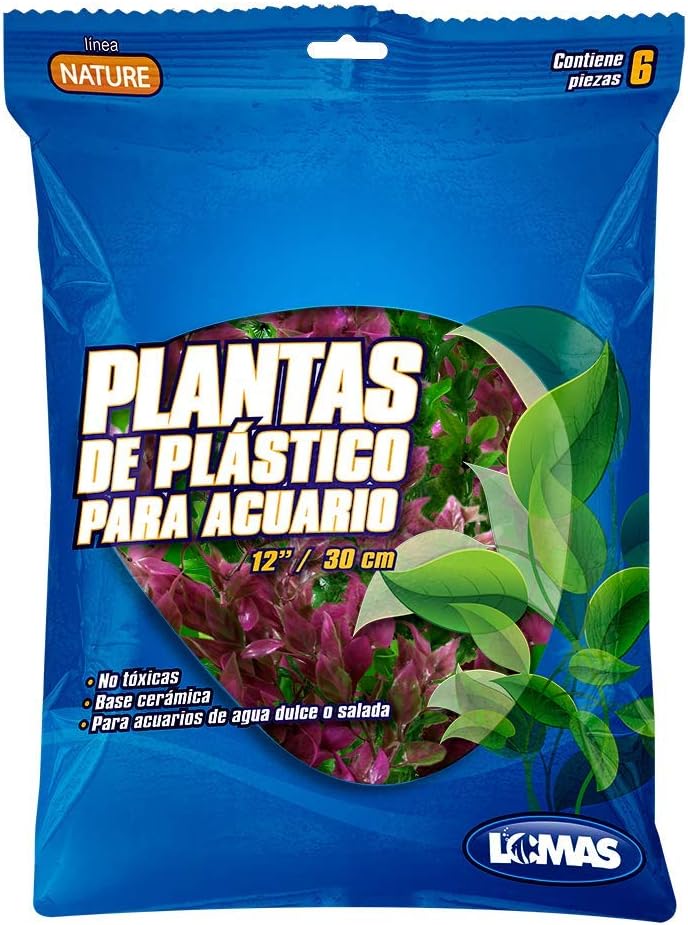 Lomas, Plantas de Plástico para Acuario (6 piezas)