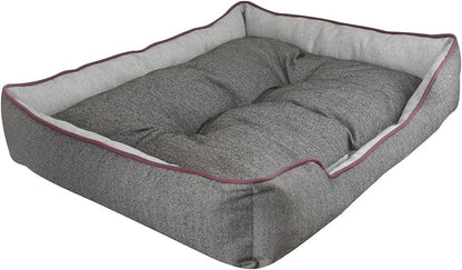 Fancy Pets Cama Chesney para Perro, Resistente, Cojín Removible, Suave y Cómoda, Base impermeble, Fácil de Lavar, Color Gris - Petopia