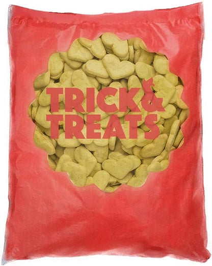 Trick & Treats Catch! - Galletas con Sabor de Crema de platano - (corazon chico), 1 kg - Petopia