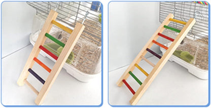 A&E Escalera colgante de madera para Aves Medianas