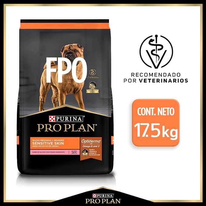 PROPLAN PERRO ADULTO SENSITIVE SKIN CON OPTIDERM RAZA MEDIANA Y GRANDE 17.5 kg