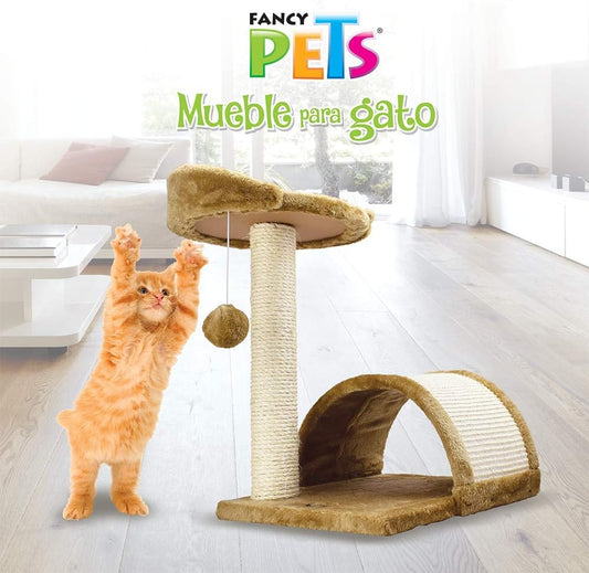 Fancy Pets Mueble/Rascador para Gato Estambul de 50 Centímetros de Altura - Petopia