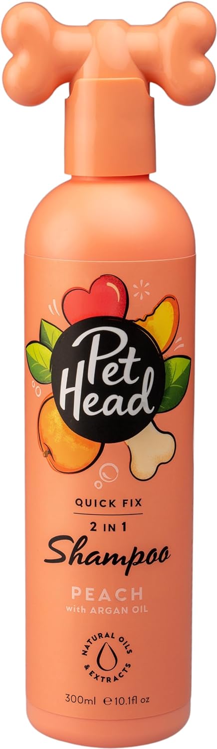 Pet Head Shampoo Para Perro 2en1 Quick Fix Durazno con Aceite de Argan