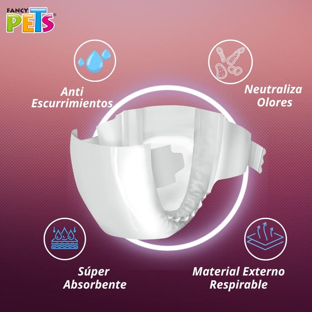 Fancy Pets Pañales para Perro Talla Extra Chico con 12 Piezas - Petopia