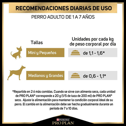 PROPLAN POUCHES PERRO ADULTO CARNE CAJA CON 24 PIEZAS