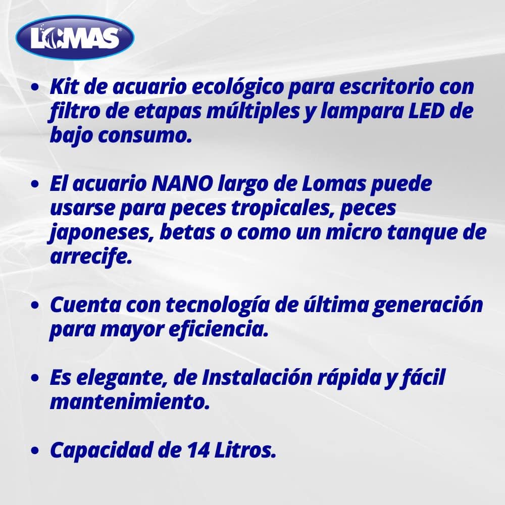 Lomas Acuario Nano Largo 14 L.