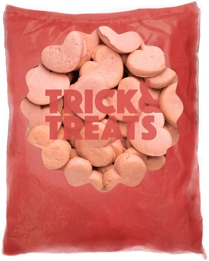 Trick & Treats Fetch! -Galletas sabor pay de fresa en forma de corazon medianas de 1kg Para Perros - Petopia