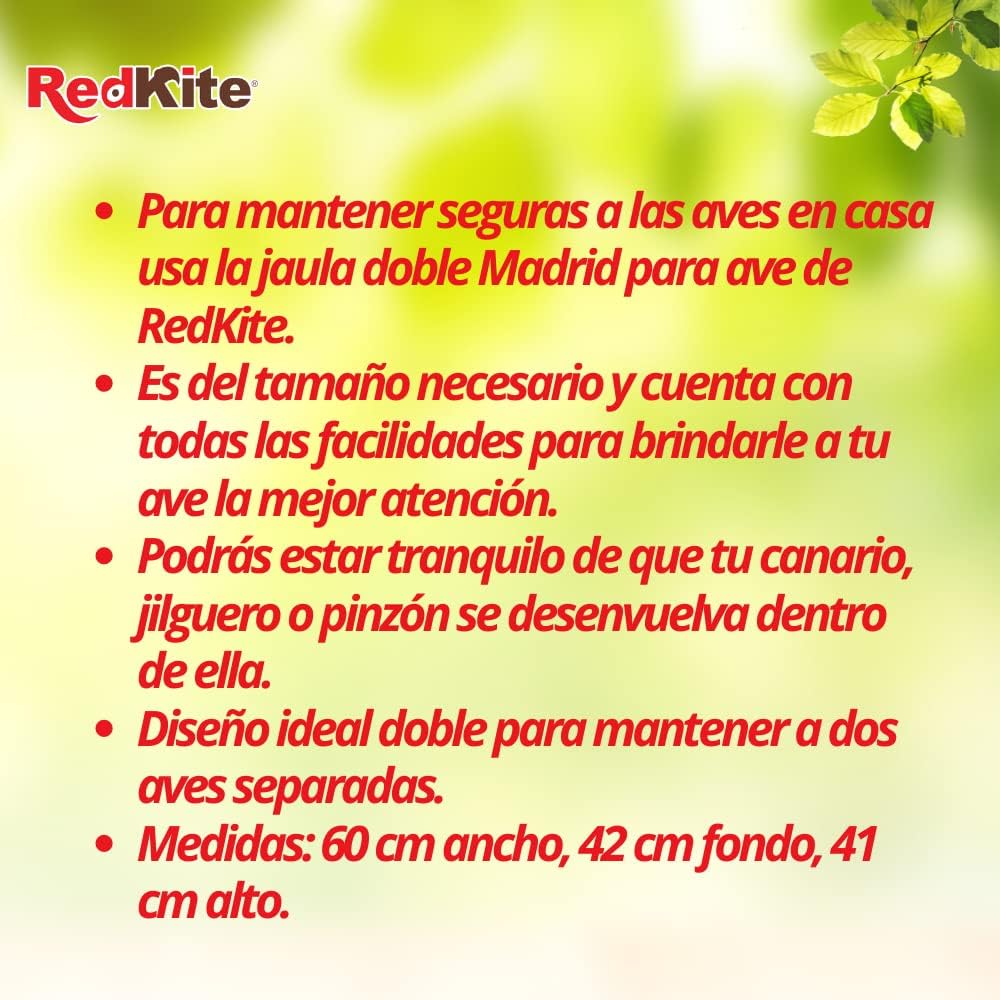 RedKite, Jaula Doble Madrid Para Ave