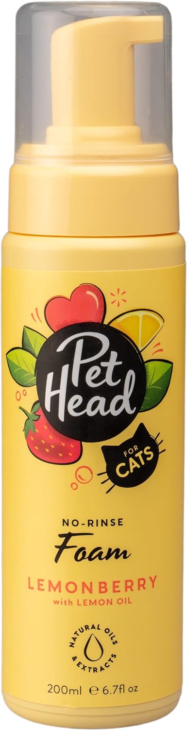 Pet Head Espuma sin Enjuague Felin' Good LemonBerry con Aceite de Limón Para Gato