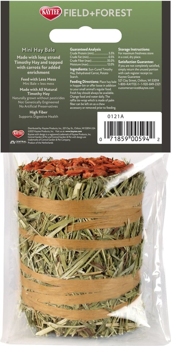Mini Pacas Field&Forest de Pasto Timothy Gold Kaytee