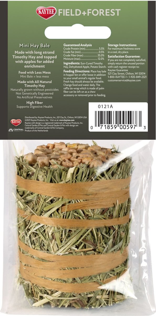Mini Pacas Field&Forest de Pasto Timothy Gold Kaytee