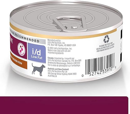 Hill's Prescription Diet i/d Digestive Care Low Fat (Cuidado Digestivo Bajo en Grasa) Salud Gastrointestinal