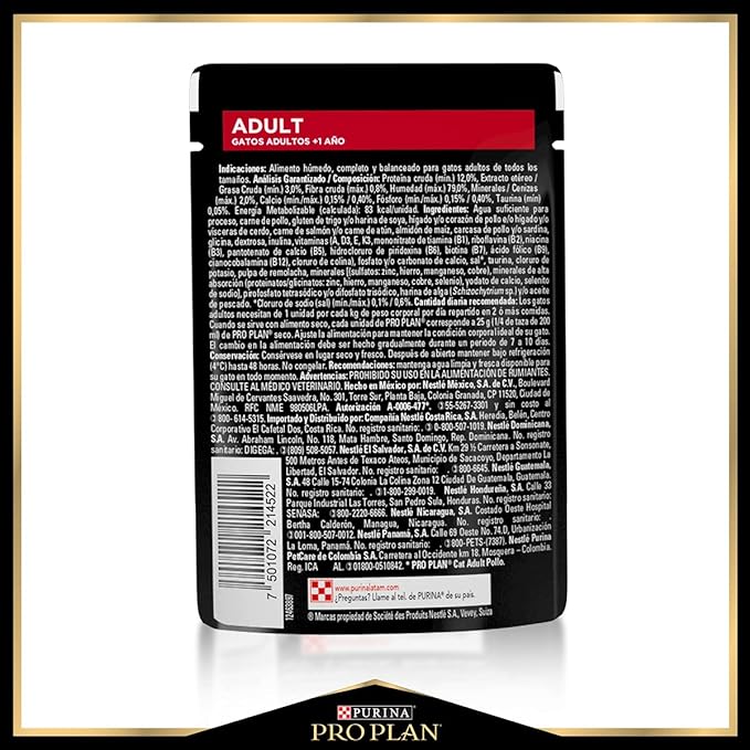 PROPLAN- POUCH GATO ADULTO POLLO 24 pz