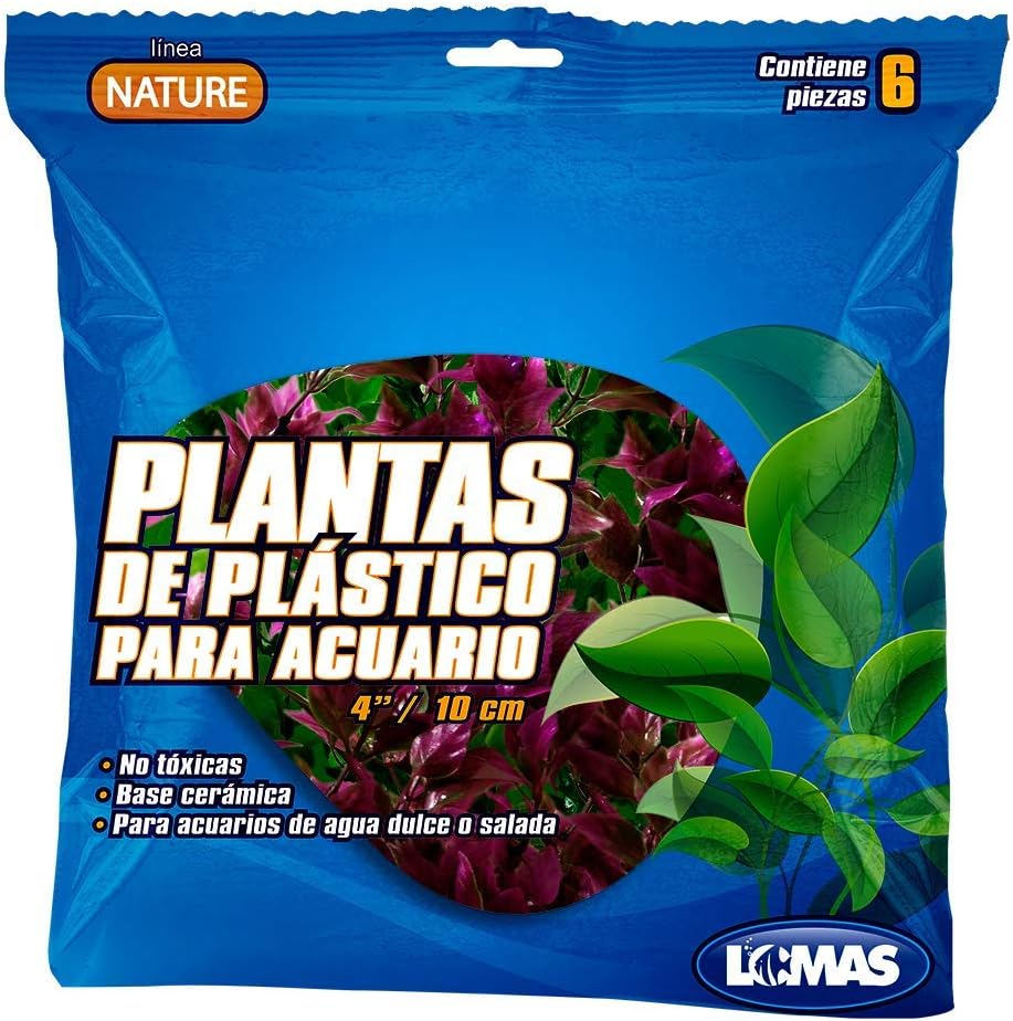 Lomas, Plantas de Plástico para Acuario (6 piezas)