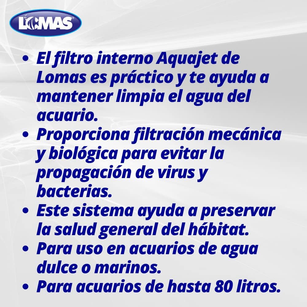 Lomas Filtro Interno Aquajet Para Acuarios