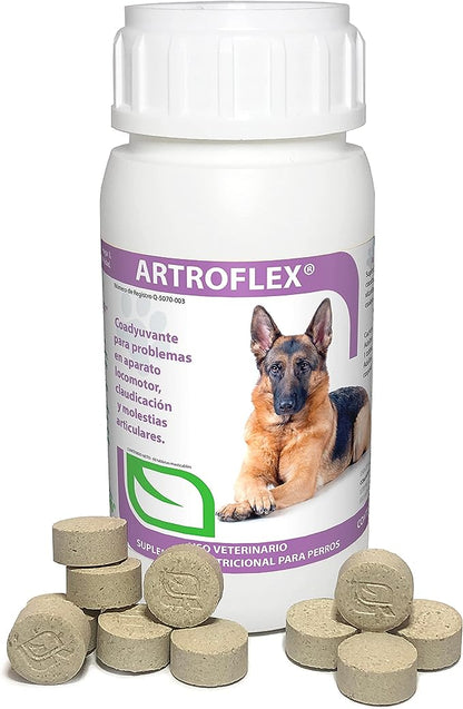 Ruiland Artroflex - Suplemento Alimenticio para Perros, Ingredientes Naturales, 60 Tabletas Masticables