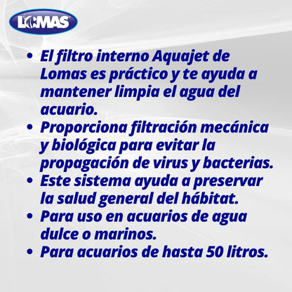 Lomas Filtro Interno Aquajet Para Acuarios