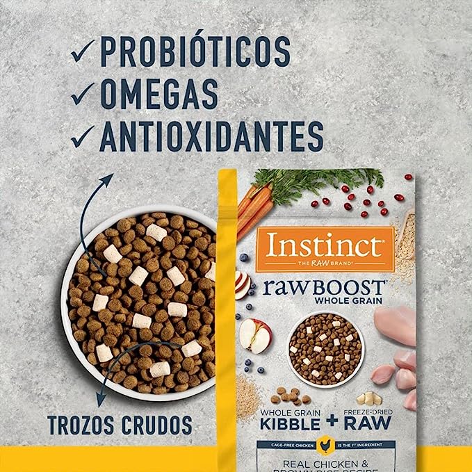 INSTINCT Raw Boost de Pollo con Granos y Arroz Integral Para Perros - Petopia