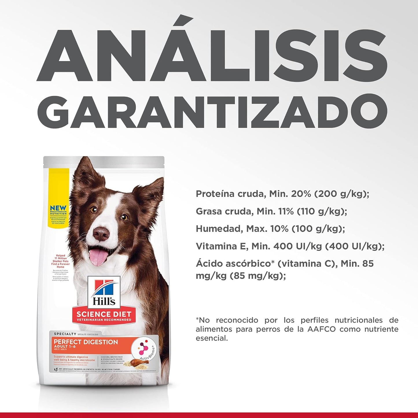 Hill's Science Diet Alimento Seco para Perro Adulto, Digestión Perfecta Receta de pollo, cebada y avena integral