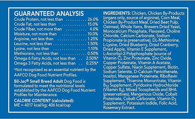 Bil-Jac Adulto Raza Pequeña Pollo