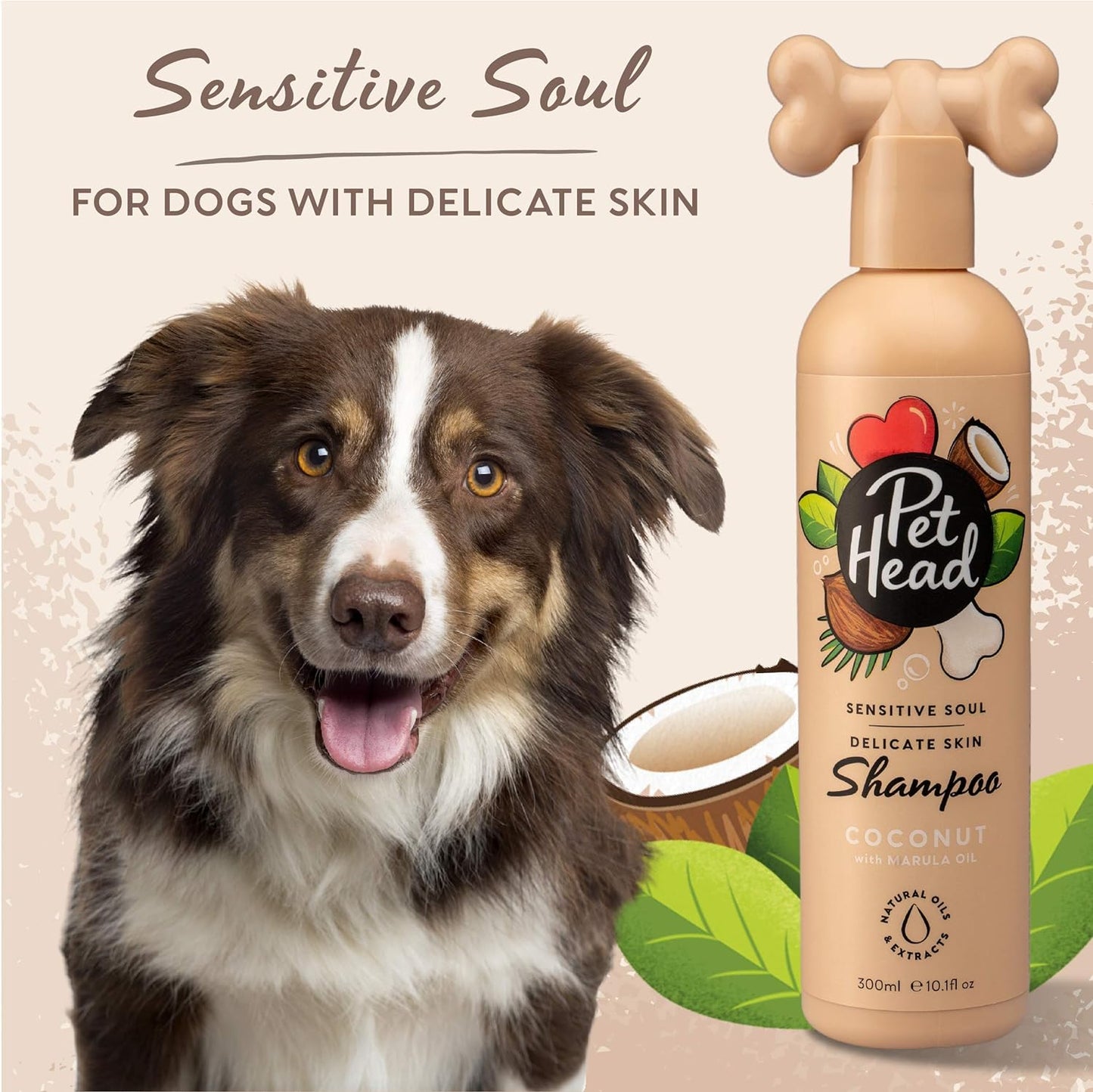 Pet Head, Shampoo Natural Sensitive Soul Perro Coco-Avena
