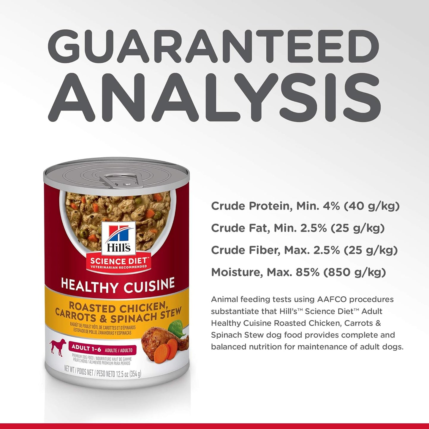 Hill's Science Diet, Alimento para Perro Adulto Healthy Cuisine Estofado, Húmedo (lata 354 gr)