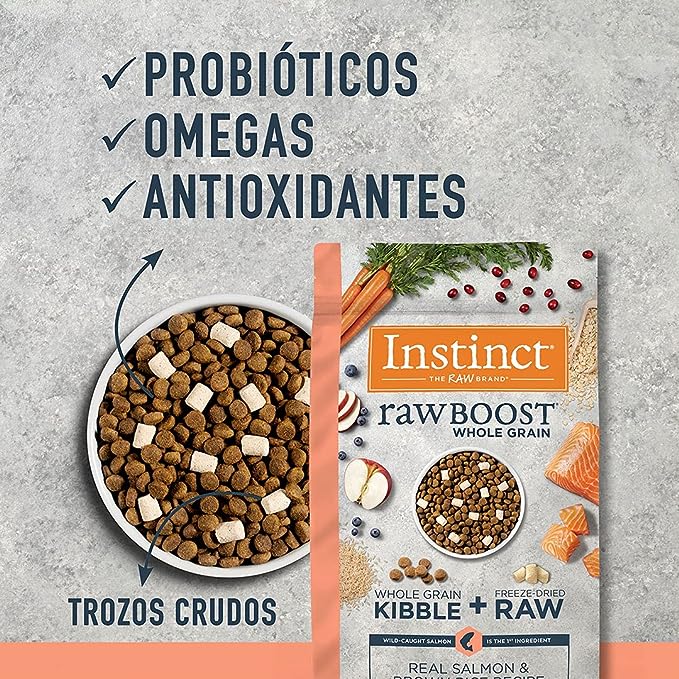 INSTINCT Raw Boost de Salmón con Granos y Arroz Integral Para Perros - Petopia