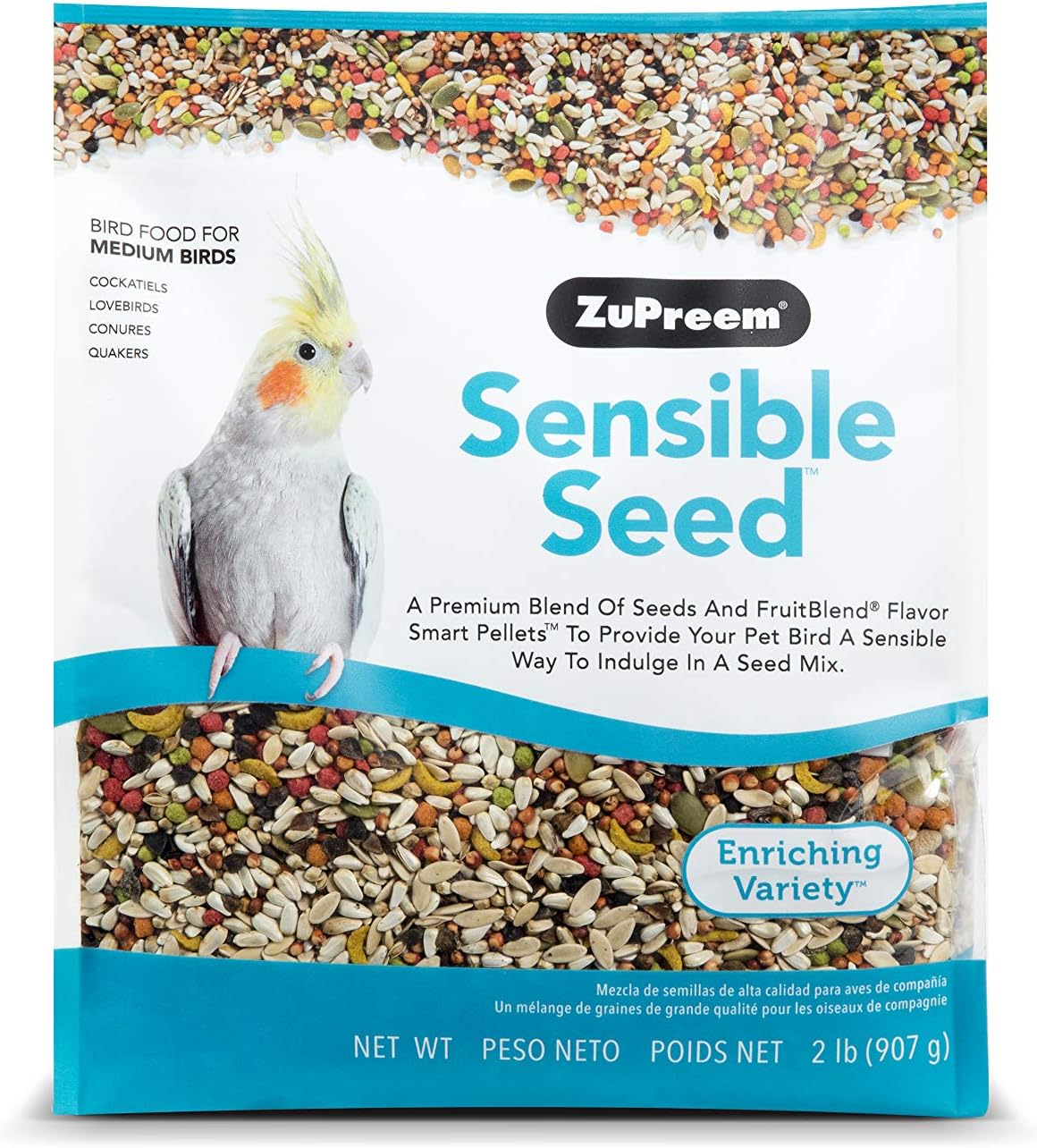 ZuPreem Sensible Seed Alimento para Pájaros Medianos 906 gr (2 lb)