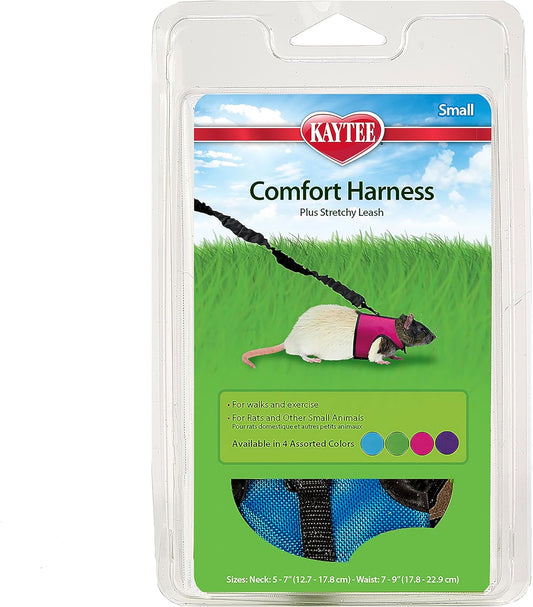 Kaytee Arnés Cómodo y Correa Elástica, para Animales Pequeños (Variedad de Colores)